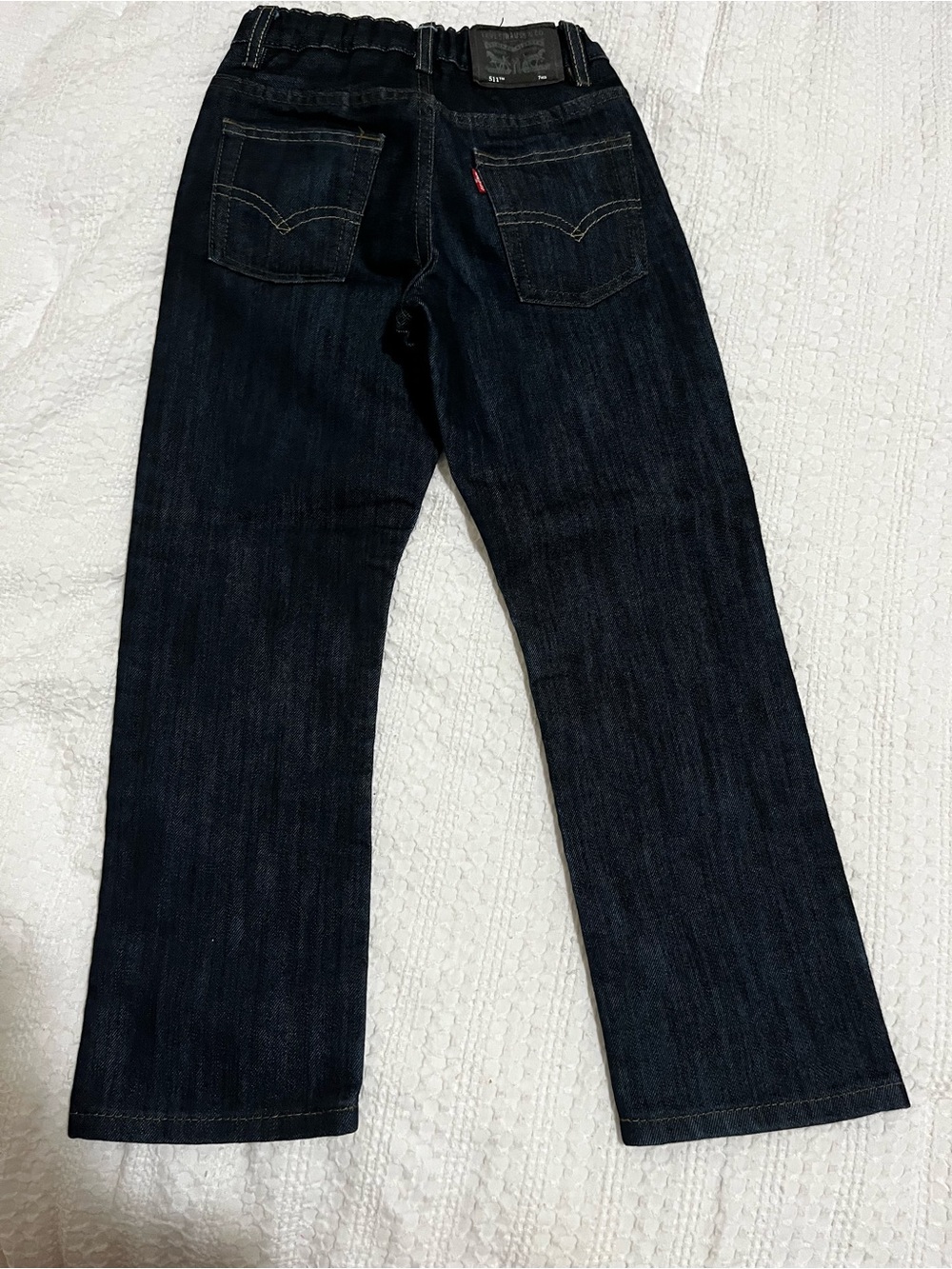 Levi's 511 Slim Fit Straight Jeans in Deep Indigo Boys Sz 7 Reg School Western